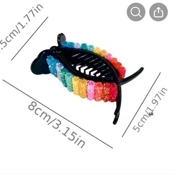 3 items, Pink crystal earrings, rainbow hair clip, Taylor Swift bracelets - Picture 15 of 16